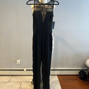Zara Black Sheer Lace Jumpsuit